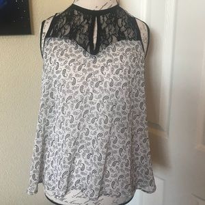 Sheer paisley printed top